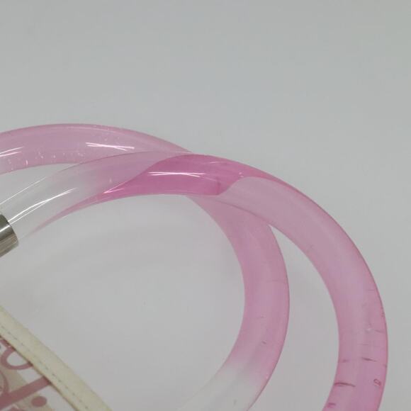 DIOR Trotter Canvas Hand Bag Vinyl Clear Silver - Picture 8 of 14